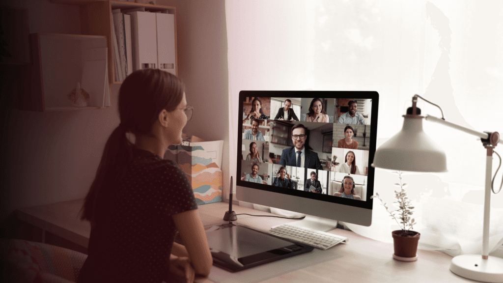 HR professional managing a remote team