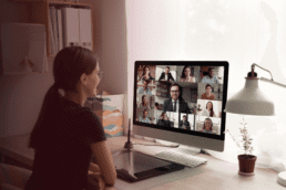 HR professional managing a remote team